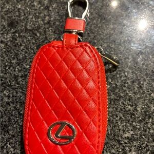 Red Quilted Key Holder